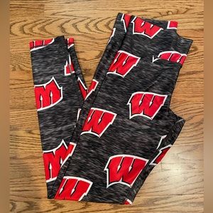 Sideline Apparel Wisconsin Badgers Leggings, ladies size medium,